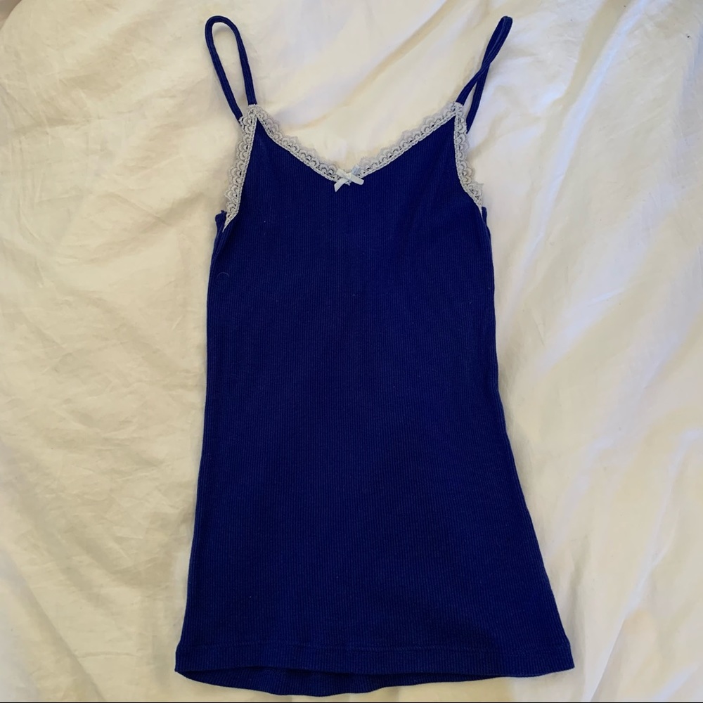 2 for $15 6ixty8ight Blue Lace Tank Top